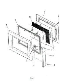 03 - Door parts for Magic Chef Microwave M5B-10 from AppliancePartsPros.com