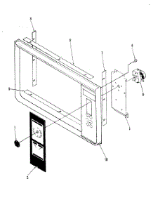 02 - Control Panel parts for Magic Chef Microwave M5B-1-W5 from AppliancePartsPros.com