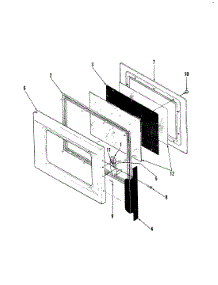 03 - Door parts for Magic Chef Microwave M5B-1-W5 from AppliancePartsPros.com