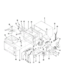 02 - Base & Cavity (M5b-6-B5) parts for Magic Chef Microwave M5B-6 from AppliancePartsPros.com