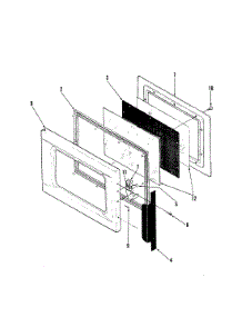 04 - Door parts for Magic Chef Microwave M5B-6-B9 from AppliancePartsPros.com