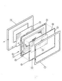 03 - Door parts for Magic Chef Microwave M5C-10 from AppliancePartsPros.com