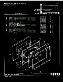 03 - Door parts for Magic Chef Microwave M5C-1C-C1 from AppliancePartsPros.com
