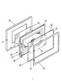 03 - Door parts for Magic Chef Microwave M5C-1-W3 from AppliancePartsPros.com