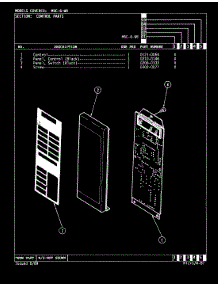 02 - Control Panel (M5c-6-Wb) parts for Magic Chef Microwave M5C-6-WB from AppliancePartsPros.com