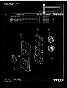 02 - Control Panel parts for Magic Chef Microwave M5E-1C from AppliancePartsPros.com