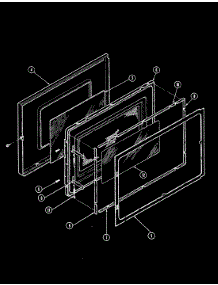 03 - Door Parts parts for Magic Chef Microwave M5E-1C from AppliancePartsPros.com