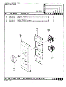 02 - Control Panel parts for Magic Chef Microwave M5E-3-W5 from AppliancePartsPros.com
