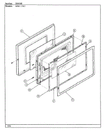 03 - Door parts for Magic Chef Microwave M5E-3-W5 from AppliancePartsPros.com