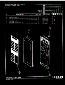 02 - Control Panel parts for Magic Chef Microwave M5E-5 from AppliancePartsPros.com