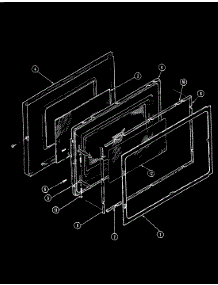 03 - Door parts for Magic Chef Microwave M5E-6 from AppliancePartsPros.com