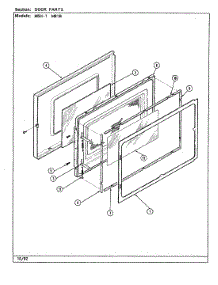 03 - Door parts for Magic Chef Microwave M5HW-1 from AppliancePartsPros.com