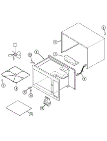 02 - Body (Dm84kb / M84kb) parts for Magic Chef Microwave M84KB from AppliancePartsPros.com