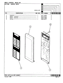 02 - Control System parts for Admiral Microwave MA15C-10P from AppliancePartsPros.com