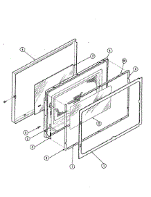 03 - Door parts for Admiral Microwave MA15C-10P from AppliancePartsPros.com