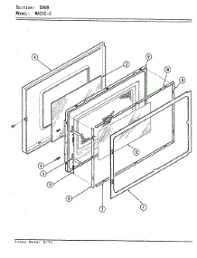 03 - Door parts for Admiral Microwave MA15E-5 from AppliancePartsPros.com