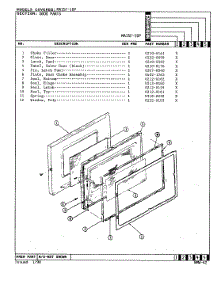 03 - Door parts for Admiral Microwave MA15F-10P from AppliancePartsPros.com