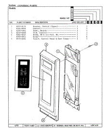 02 - Control System parts for Admiral Microwave MA46G-14T from AppliancePartsPros.com