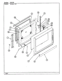 03 - Door parts for Admiral Microwave MA46G-14T from AppliancePartsPros.com