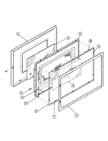04 - Door parts for Admiral Microwave MA5C-3 from AppliancePartsPros.com