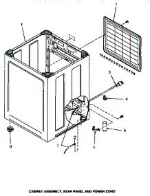 02 - Cabinet Assy, Rear Panel & Power Cord parts for Amana Washer MA8800 from AppliancePartsPros.com