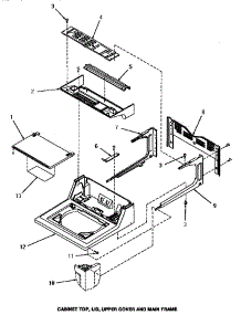 03 - Cabinet Top, Lid, Up Cover & Main Frame parts for Amana Washer MA8800 from AppliancePartsPros.com