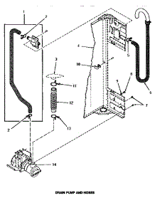 07 - Drain Pump & Hoses parts for Amana Washer MA8800 from AppliancePartsPros.com