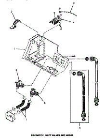 08 - Lid Switch, Inlet Valves & Hoses parts for Amana Washer MA8800 from AppliancePartsPros.com