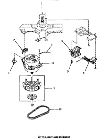 09 - Motor, Belt & Solenoid parts for Amana Washer MA8800 from AppliancePartsPros.com