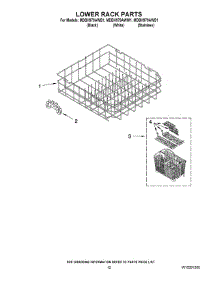 10 - Lower Rack Parts parts for Maytag Dishwasher MDBH979AWB1 from AppliancePartsPros.com