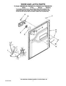 03 - Door And Latch Parts parts for Maytag Dishwasher MDBH968AWQ2 from AppliancePartsPros.com