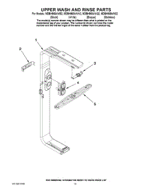 10 - Upper Wash And Rinse Parts parts for Maytag Dishwasher MDBH968AWS2 from AppliancePartsPros.com