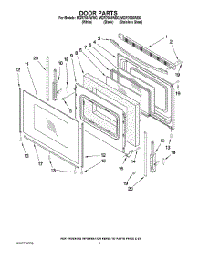 05 - Door Parts parts for Maytag Range MGR7665WS0 from AppliancePartsPros.com