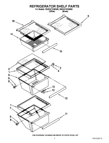 03 - Refrigerator Shelf Parts parts for Maytag Refrigerator MSD2573VEW00 from AppliancePartsPros.com