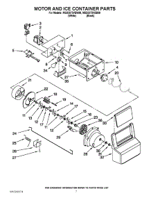 05 - Motor And Ice Container Parts parts for Maytag Refrigerator MSD2573VEW00 from AppliancePartsPros.com