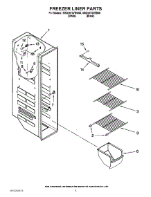 04 - Freezer Liner Parts parts for Maytag Refrigerator MSD2573VEB00 from AppliancePartsPros.com
