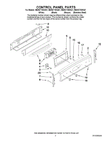 02 - Control Panel Parts parts for Maytag Range MER5775RAB1 from AppliancePartsPros.com