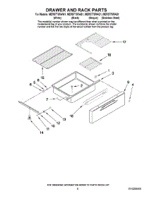 05 - Drawer And Rack Parts parts for Maytag Range MER5775RAQ1 from AppliancePartsPros.com