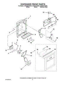 08 - Dispenser Front Parts parts for Maytag Refrigerator ASD2524VEW02 from AppliancePartsPros.com