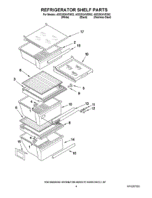 03 - Refrigerator Shelf Parts parts for Maytag Refrigerator ASD2524VES02 from AppliancePartsPros.com