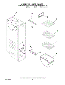04 - Freezer Liner Parts parts for Maytag Refrigerator ASD2524VES02 from AppliancePartsPros.com