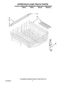 09 - Upper Rack And Track Parts parts for Maytag Dishwasher MDBH949AWW0 from AppliancePartsPros.com