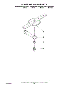 11 - Lower Washarm Parts parts for Maytag Dishwasher MDBH949AWW0 from AppliancePartsPros.com