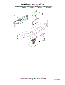 02 - Control Panel Parts parts for Maytag Dishwasher MDBH949AWQ0 from AppliancePartsPros.com