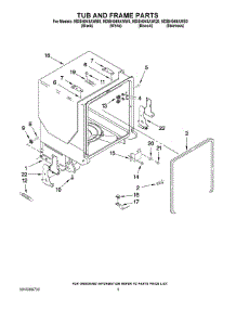 05 - Tub And Frame Parts parts for Maytag Dishwasher MDBH949AWQ0 from AppliancePartsPros.com
