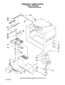 02 - Freezer Liner Parts parts for Maytag Refrigerator MFF2558VEM2 from AppliancePartsPros.com