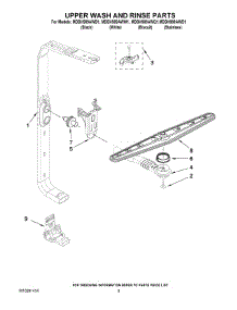 07 - Upper Wash And Rinse Parts parts for Maytag Dishwasher MDBH989AWW1 from AppliancePartsPros.com