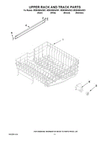09 - Upper Rack And Track Parts parts for Maytag Dishwasher MDBH989AWW1 from AppliancePartsPros.com
