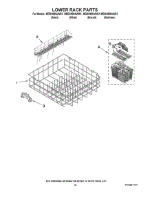 10 - Lower Rack Parts parts for Maytag Dishwasher MDBH989AWW1 from AppliancePartsPros.com