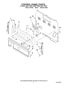 02 - Control Panel Parts parts for Maytag Range MER7775WB0 from AppliancePartsPros.com